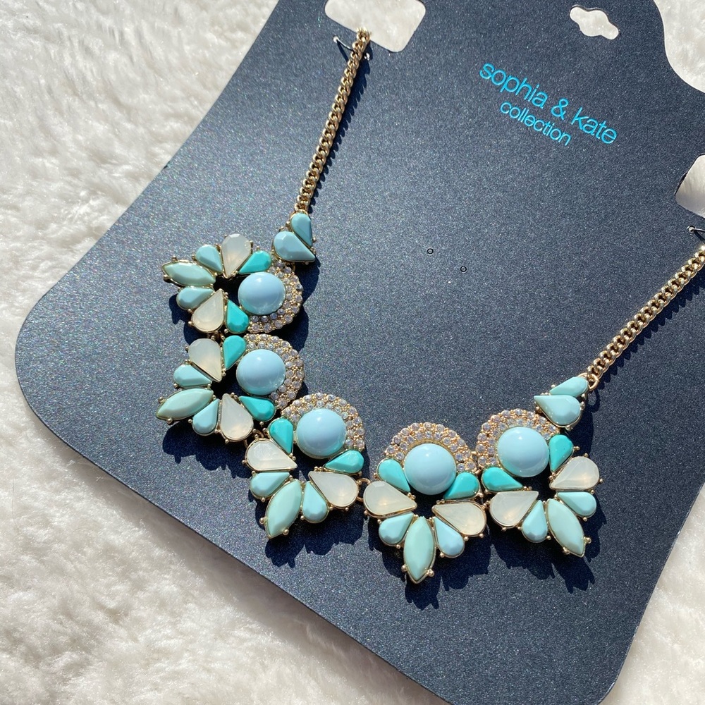 Pastel Blue Statement Necklace